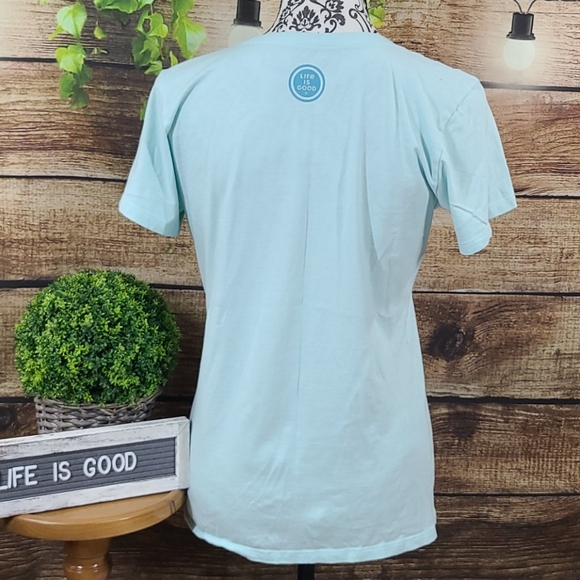 Life is Good Sun, Heart, & Palm Tree Crusher Tee - Picture 7 of 9